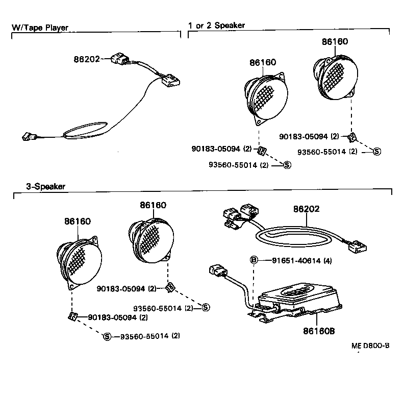 86150-89101 SPEAKER ASSY, REAR product image