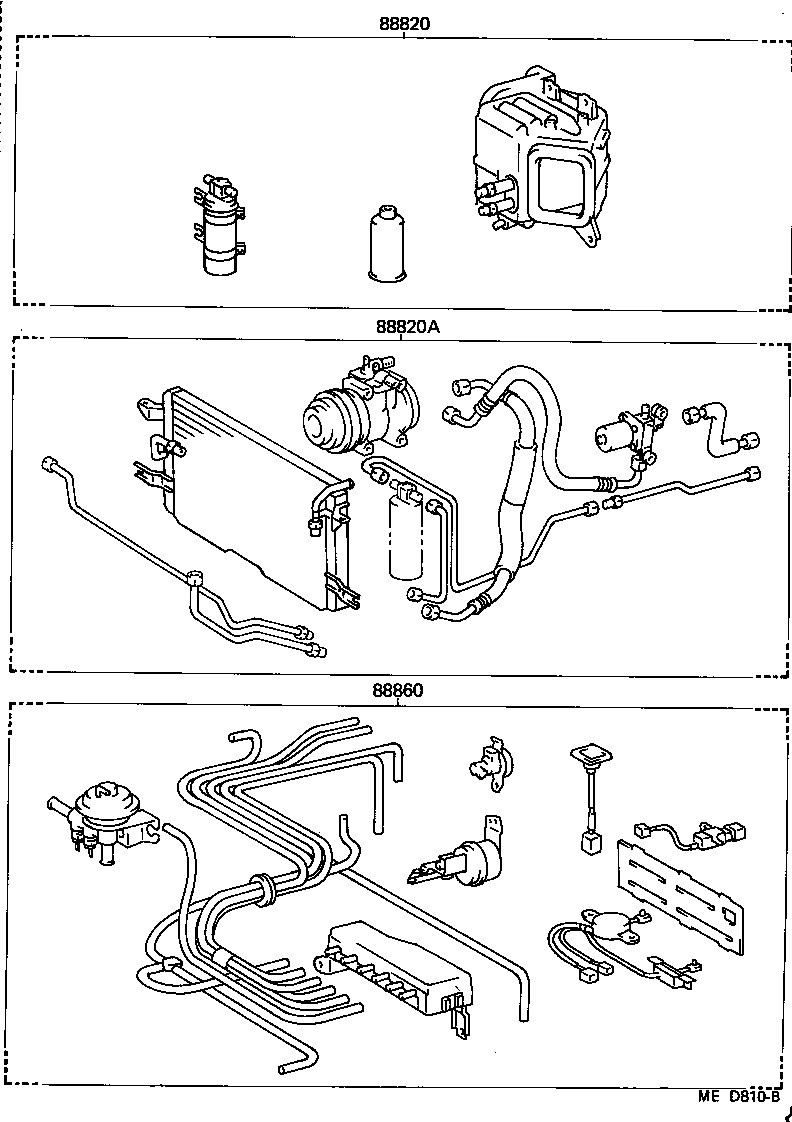 88830-30460 AIR CONDITIONER & ACCESSORY SUB-ASSY, NO.2 product image