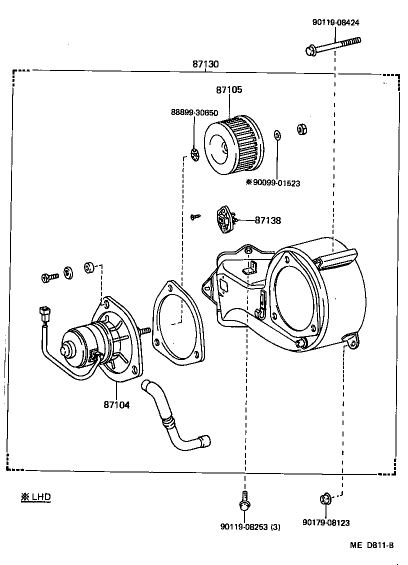 87107-30360 UNIT SUB-ASSY, HEATER RADIATOR product image