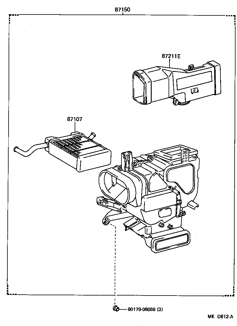 87107-30360 UNIT SUB-ASSY, HEATER RADIATOR product image
