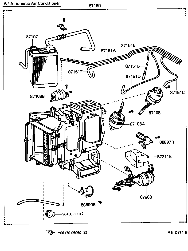 87107-30360 UNIT SUB-ASSY, HEATER RADIATOR product image