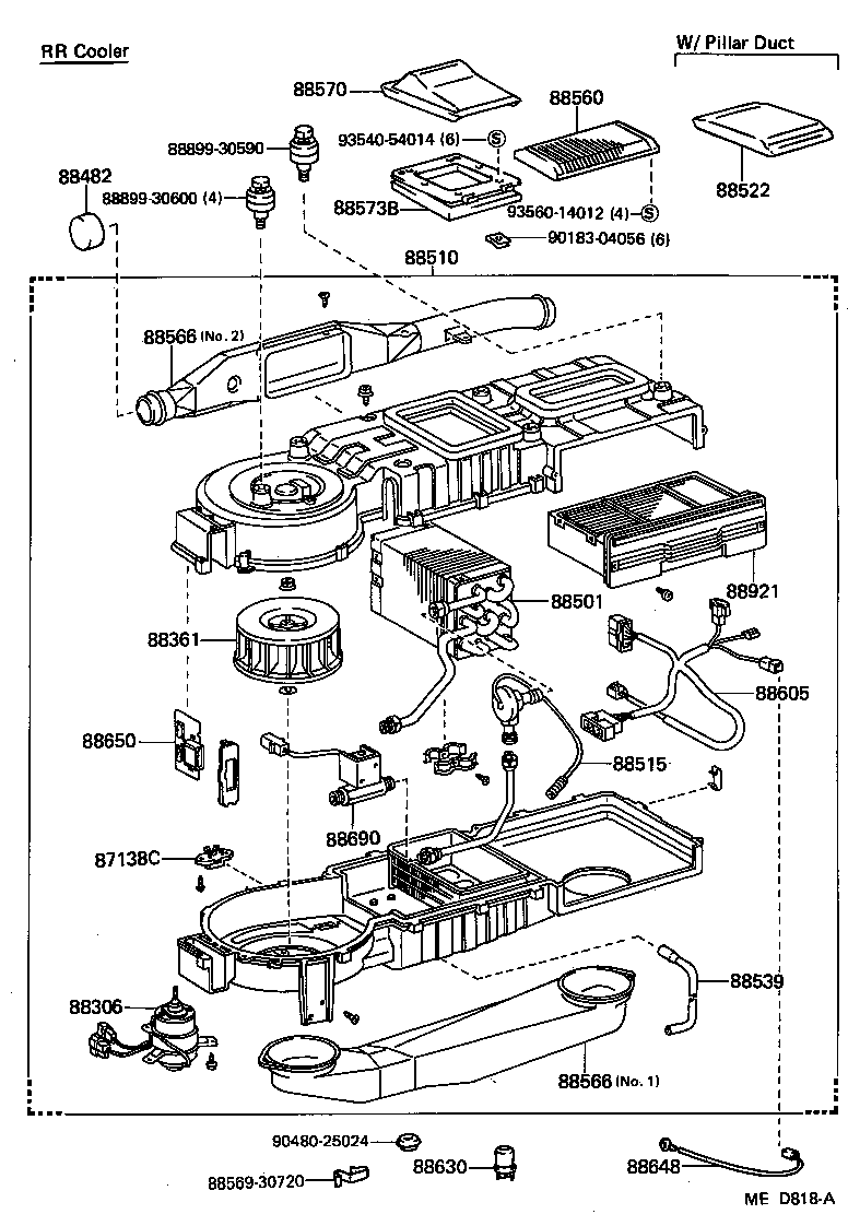 88608-30540 HARNESS SUB-ASSY, COOLER WIRING, NO.1 product image