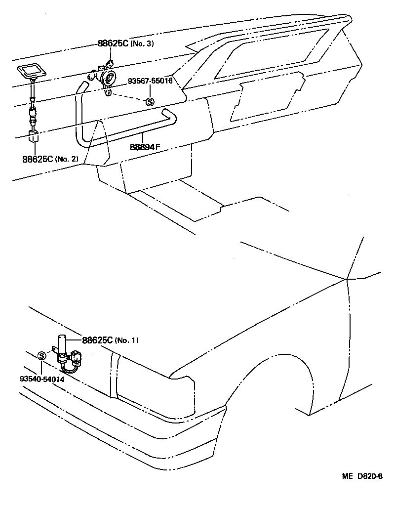 55907-30130 CABLE SUB-ASSY, TEMPERATURE DAMPER CONTROL product image
