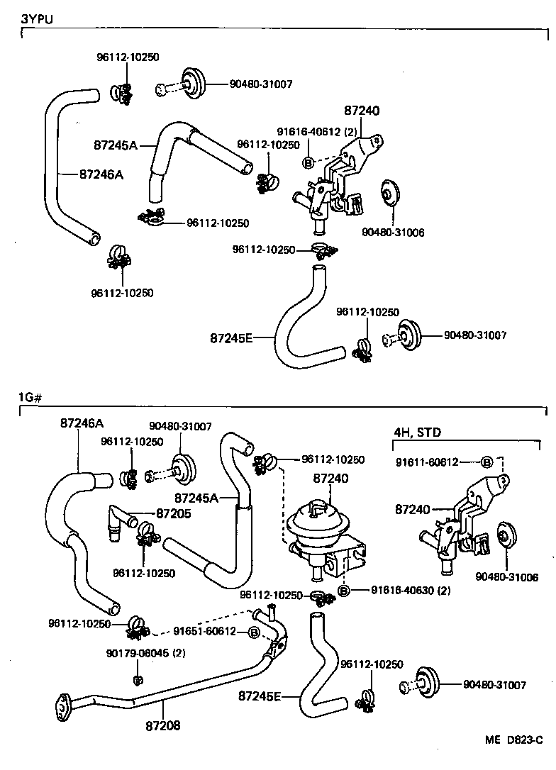 87240-30440 VALVE ASSY, HEATER WATER product image
