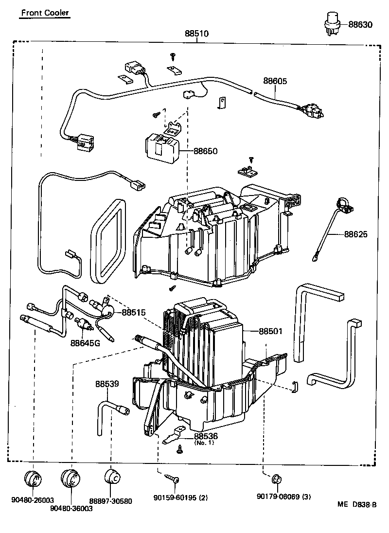 88608-30481 HARNESS SUB-ASSY, COOLER WIRING, NO.1 product image