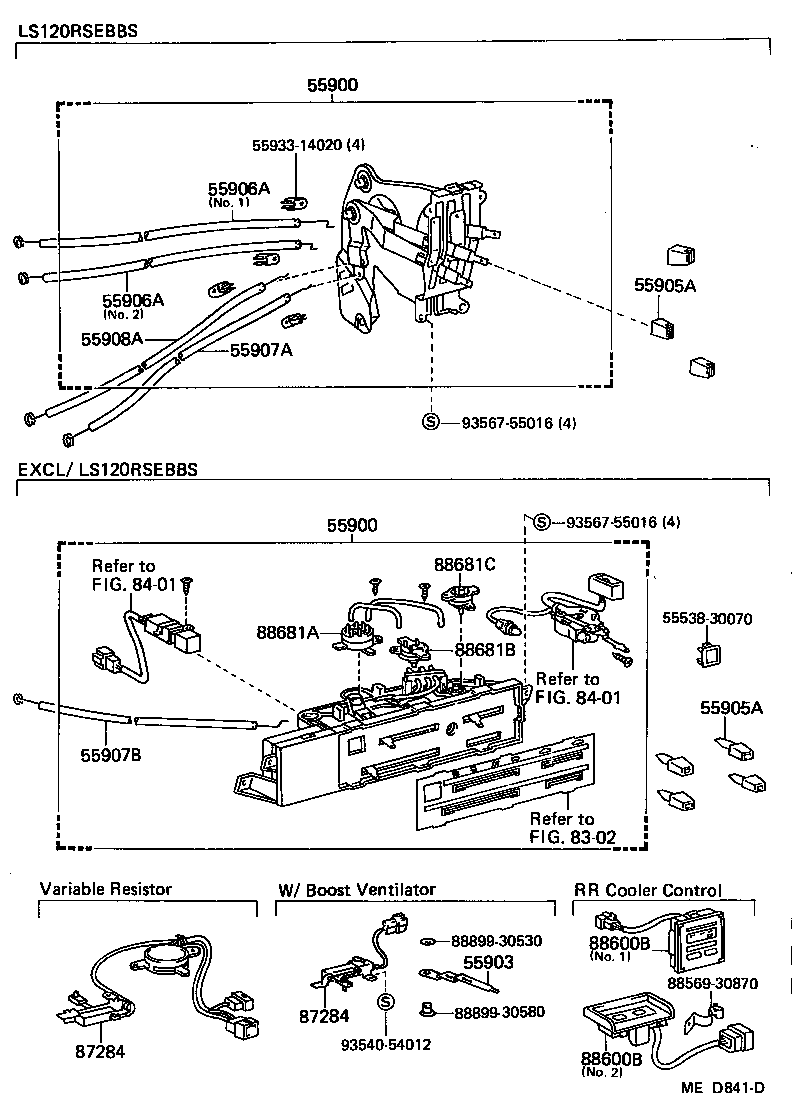 55907-30130 CABLE SUB-ASSY, TEMPERATURE DAMPER CONTROL product image