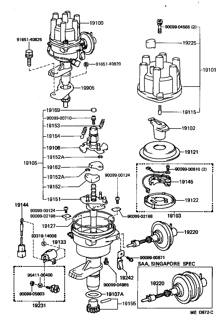 19106-18030 CAM SUB-ASSY, DISTRIBUTOR product image