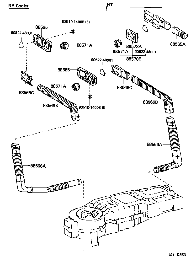 55907-30130 CABLE SUB-ASSY, TEMPERATURE DAMPER CONTROL product image