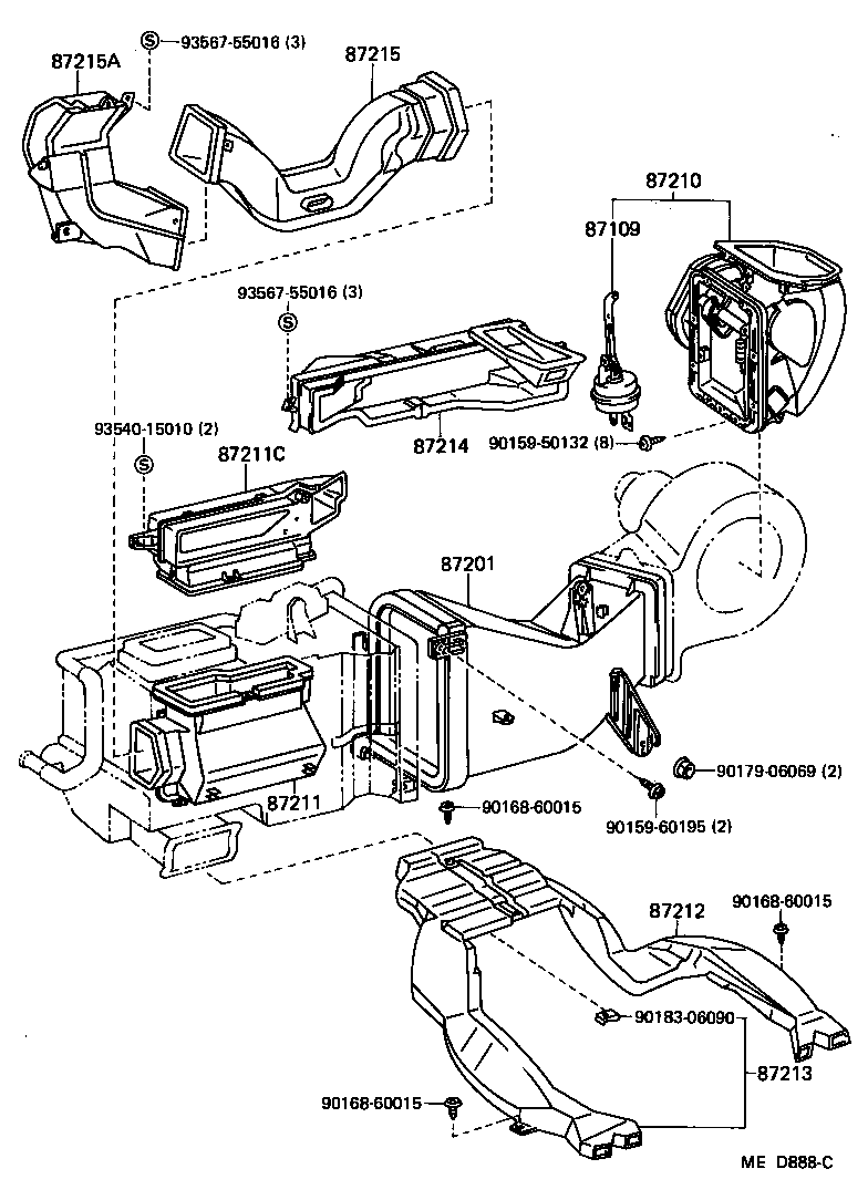 55907-30130 CABLE SUB-ASSY, TEMPERATURE DAMPER CONTROL product image