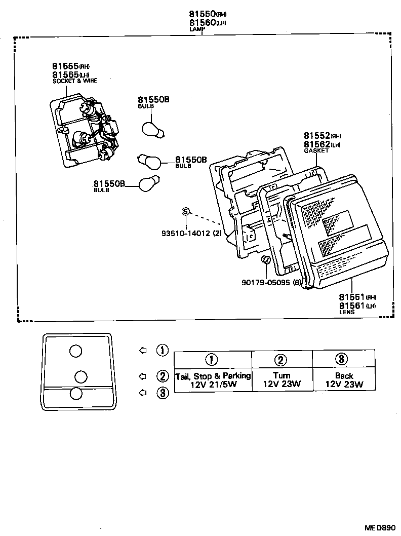 81561-91D02 LENS, REAR COMBINATION LAMP, LH product image