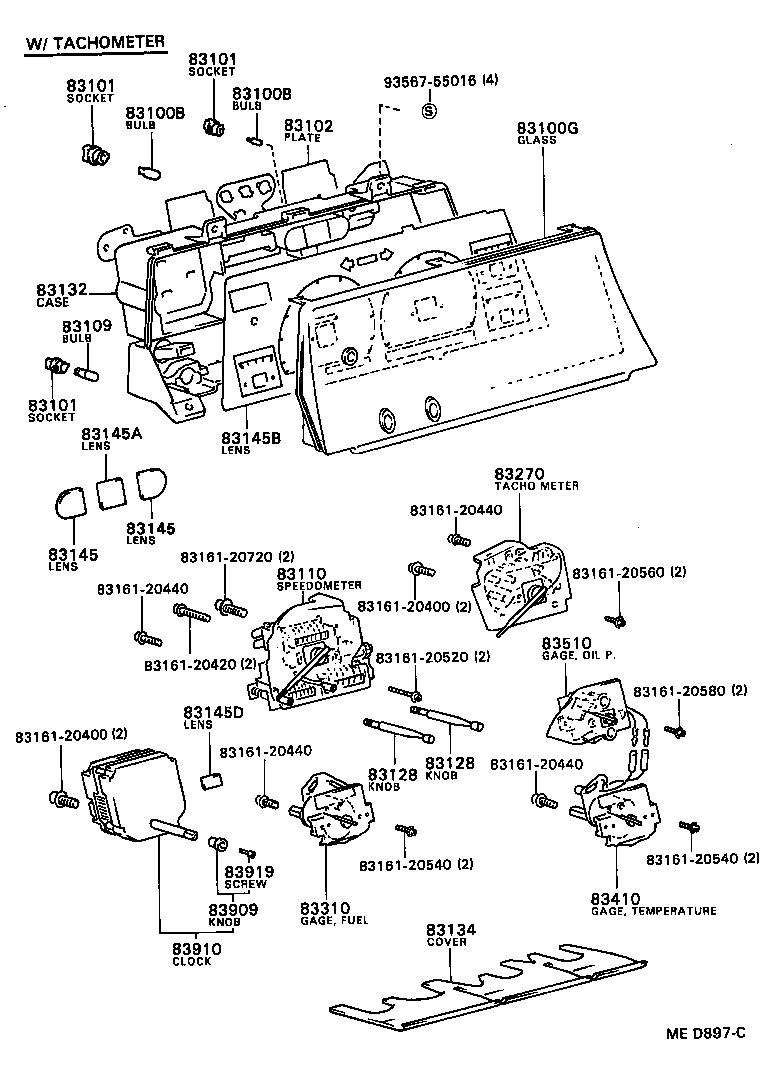 83109-20060 BULB, COMBINATION METER, NO.2 product image