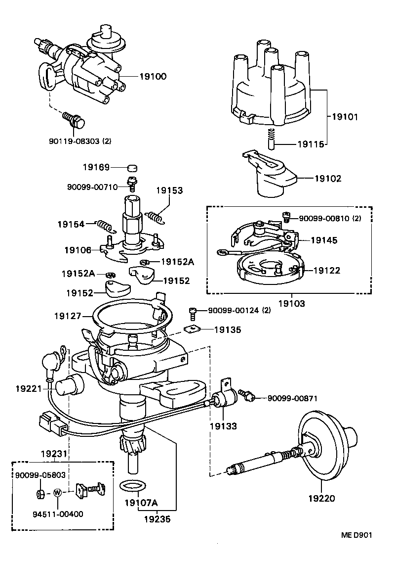 19101-71020 CAP SUB-ASSY, DISTRIBUTOR product image