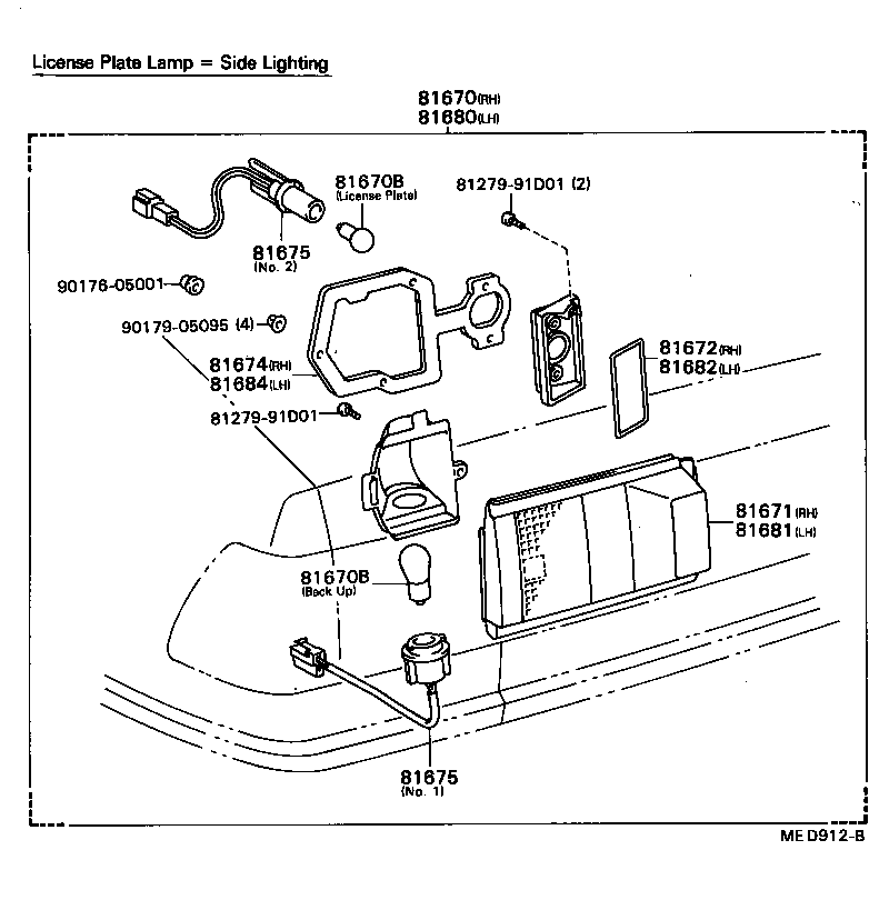 81672-20050 GASKET, BACK-UP LAMP LENS, RH product image