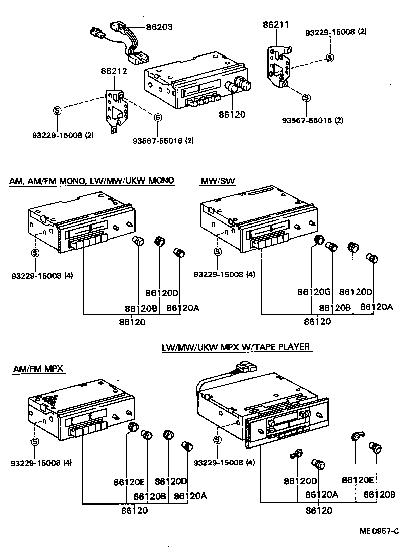 86212-20160 BRACKET, RADIO, NO.2 product image