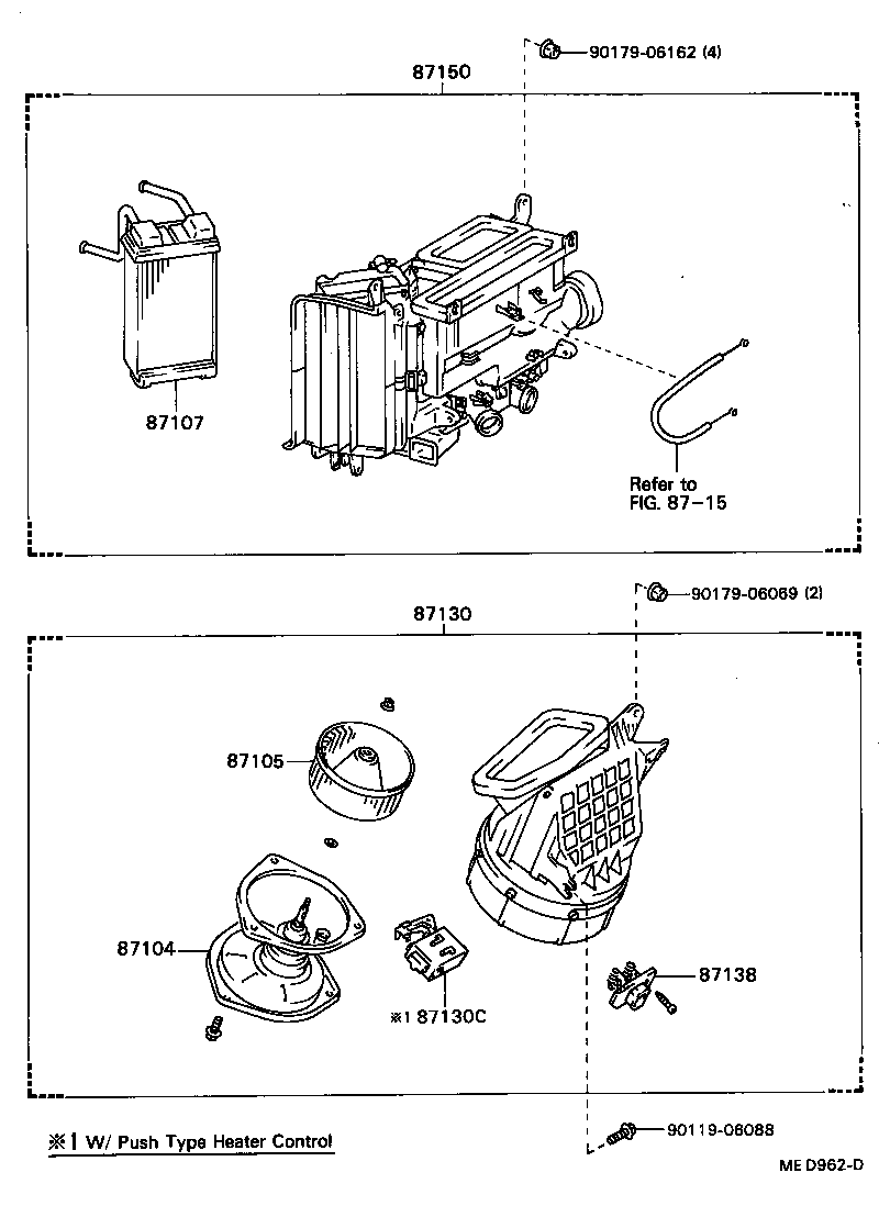 87286-20050 CABLE SUB-ASSY, AIR INLET DAMPER CONTROL product image