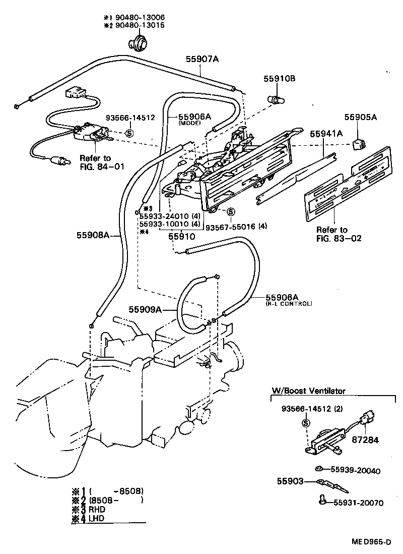 55917-20100 LEVER SUB-ASSY, HEATER CONTROL product image