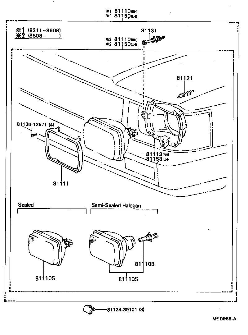 81150-89157 HEADLAMP ASSY, LH product image