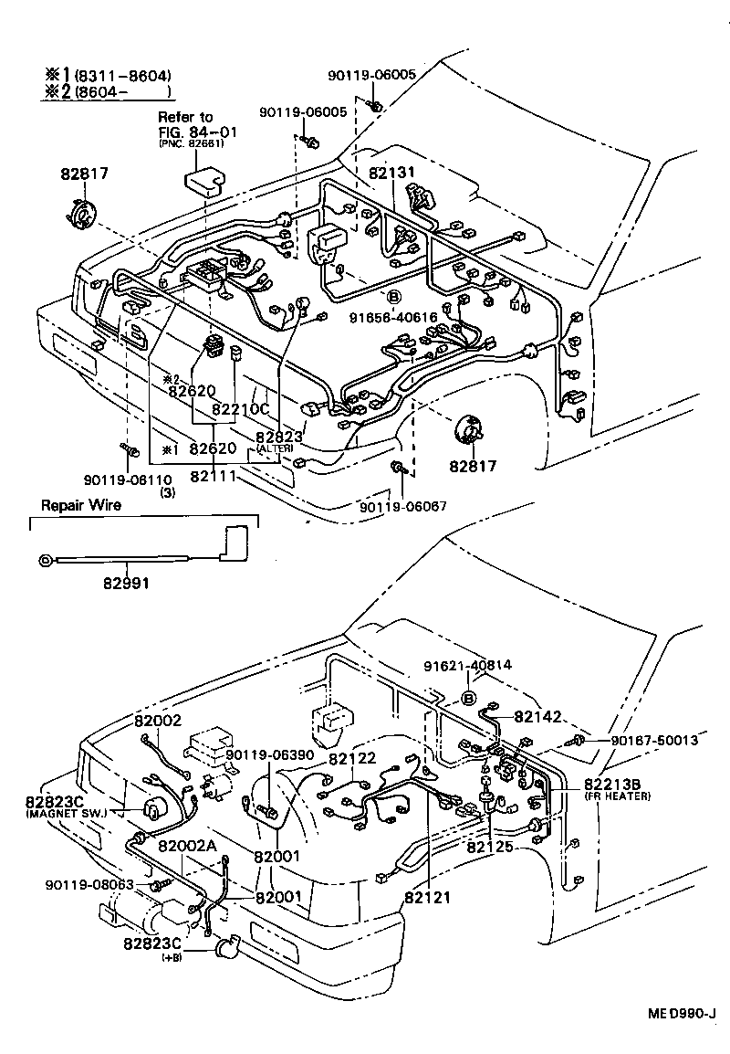 38656-89102 CABLE, MAGNET SWITCH TO WINCH product image