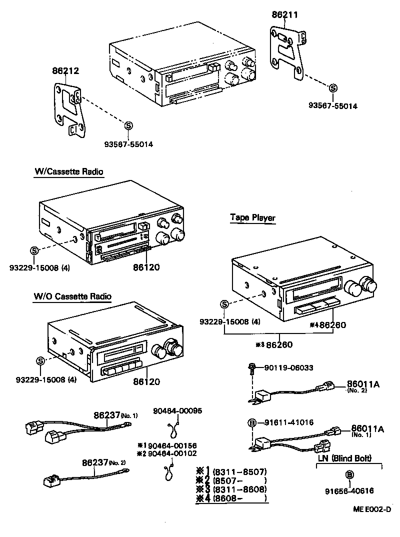86120-89125 RECEIVER ASSY, RADIO product image