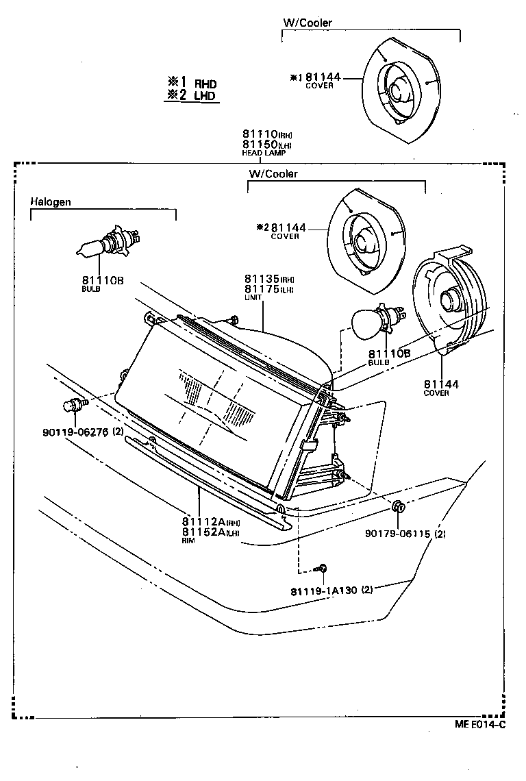 81150-80433 HEADLAMP ASSY, LH product image