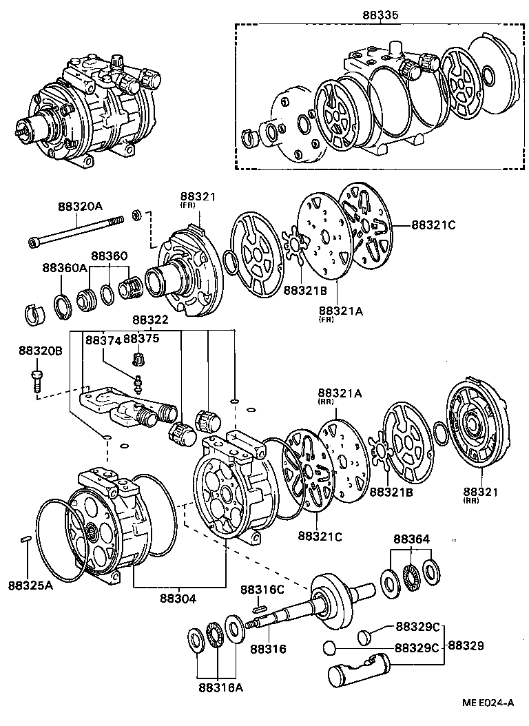 88431-28070 BRACKET, COMPRESSOR MOUNTING, NO.1 product image