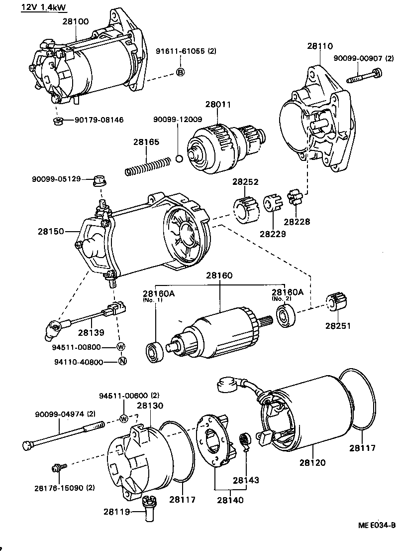 28100-72090 STARTER ASSY product image