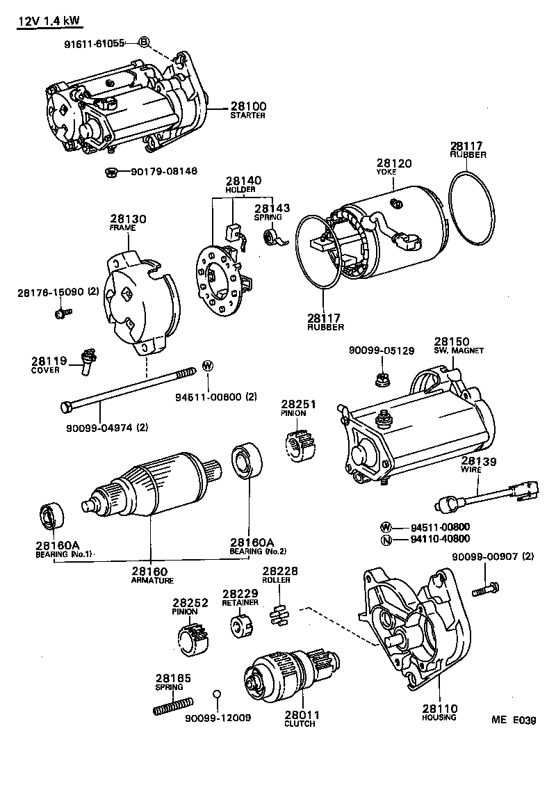 28100-13020 STARTER ASSY product image