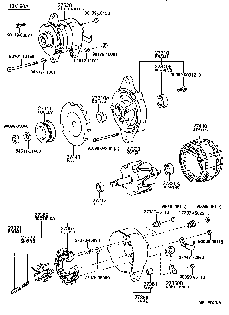 27020-64050 ALTERNATOR ASSY product image