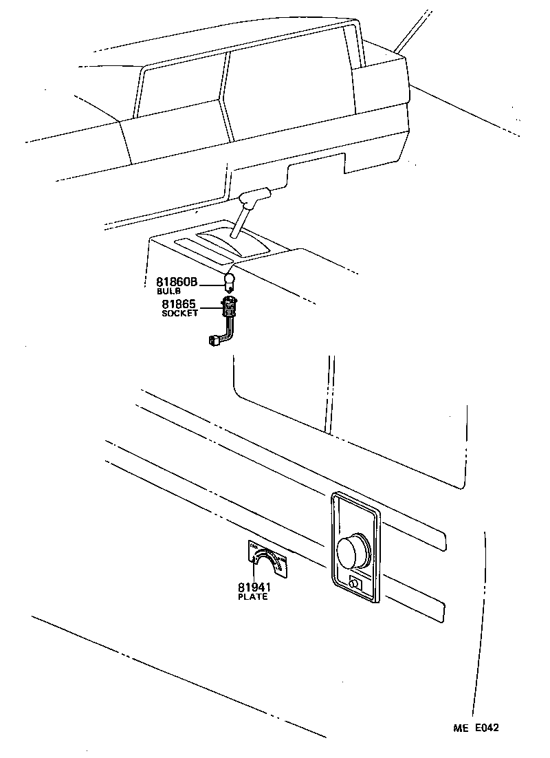 55519-95712 PLATE, HEATER CONTROL NAME product image
