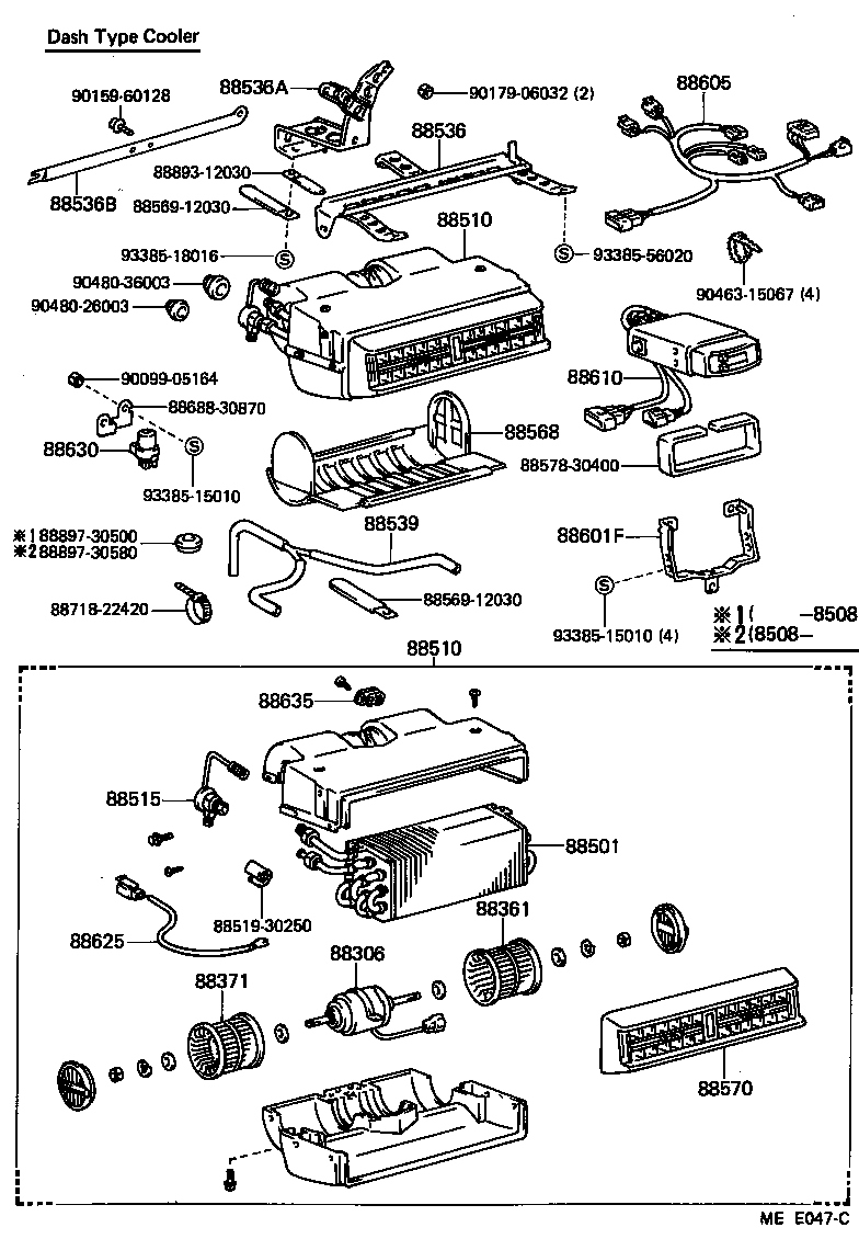 88608-30540 HARNESS SUB-ASSY, COOLER WIRING, NO.1 product image