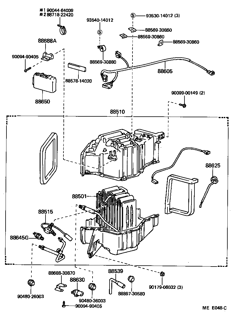 88608-30540 HARNESS SUB-ASSY, COOLER WIRING, NO.1 product image
