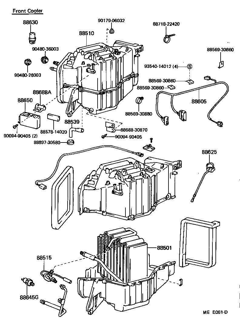 88608-30481 HARNESS SUB-ASSY, COOLER WIRING, NO.1 product image
