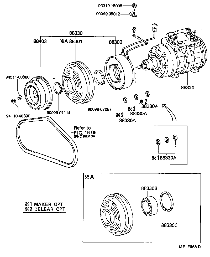 88320-30340 COMPRESSOR ASSY, COOLER product image
