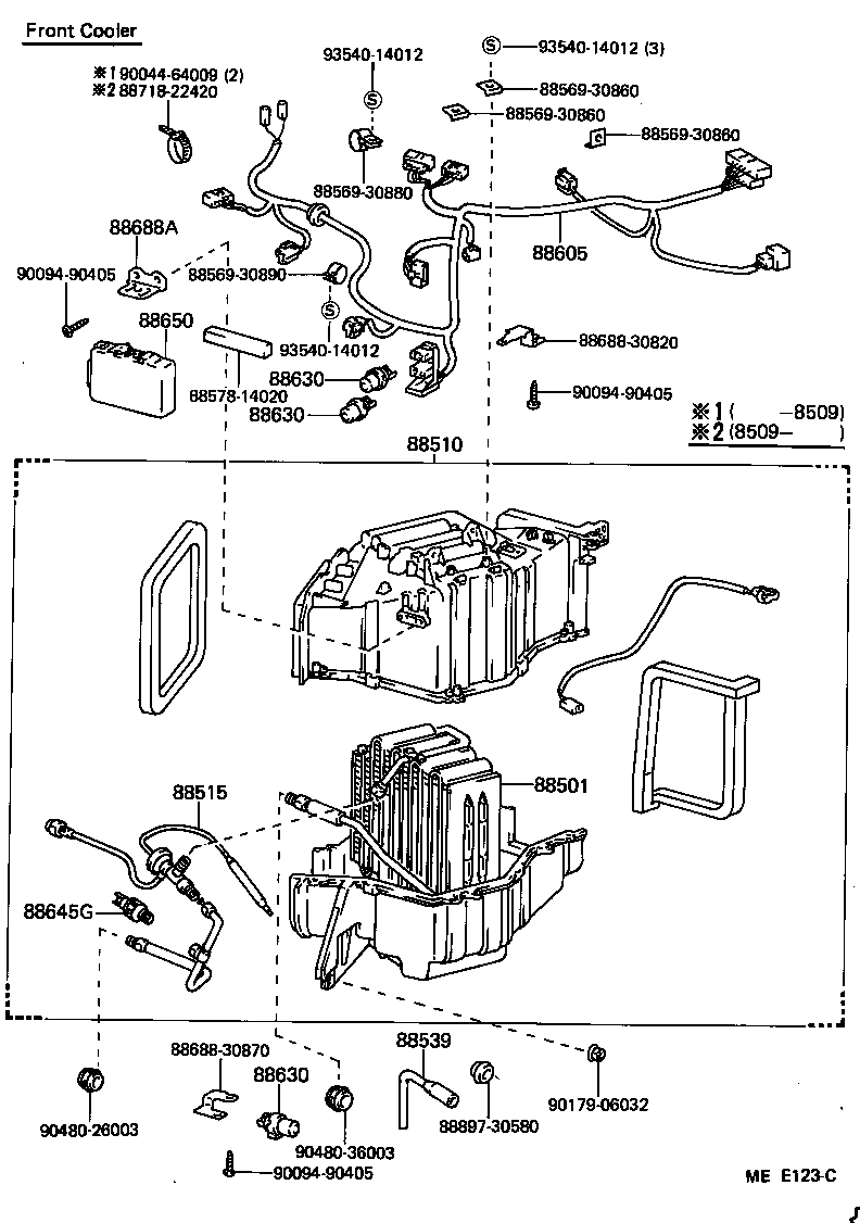 88608-30540 HARNESS SUB-ASSY, COOLER WIRING, NO.1 product image