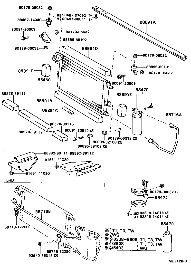 88460-35130 CONDENSER ASSY, COOLER product image