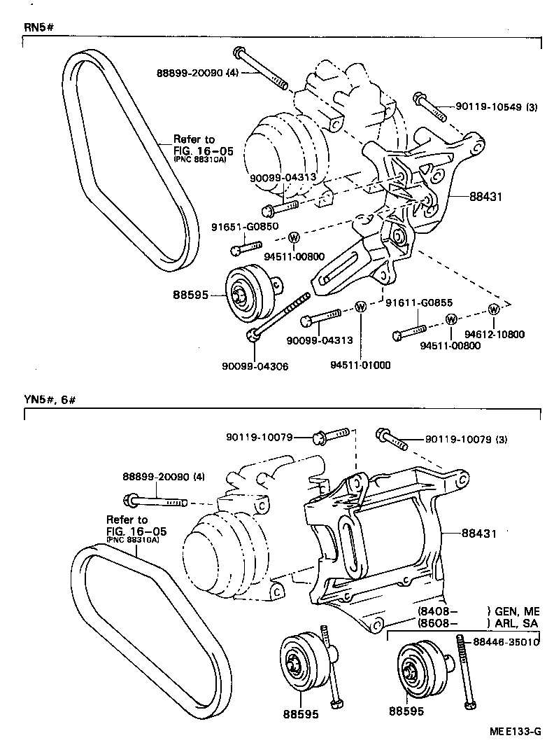 88440-35030 PULLEY, COOLER COMPRESSOR IDLE product image