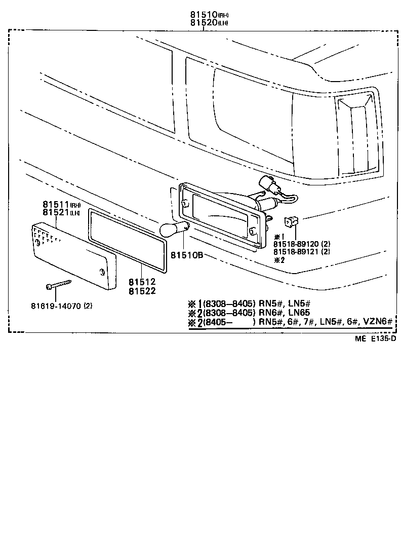 Toyota 81520-89127 LAMP ASSY, FRONT TURN SIGNAL, LH