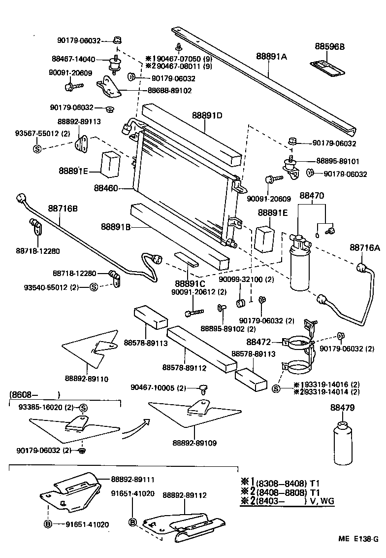 Toyota 88460-89110 CONDENSER ASSY, COOLER