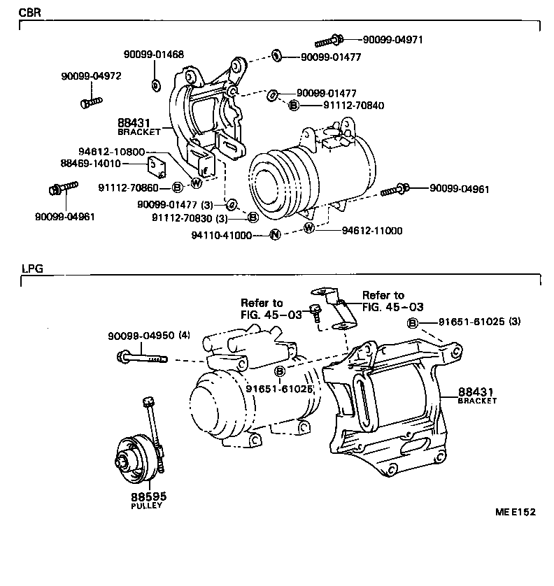 88437-22040 BRACKET, COMPRESSOR MOUNTING, NO.2 product image