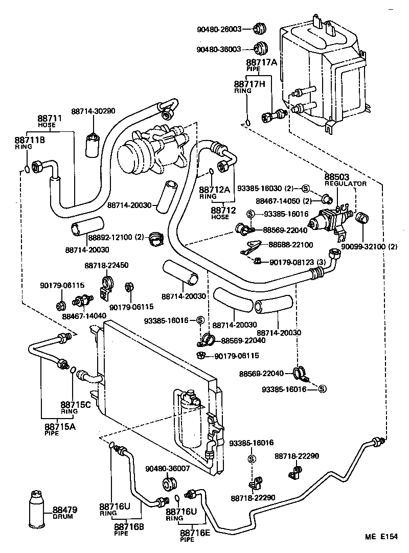 88715-22060 PIPE, COOLER REFRIGERANT DISCHARGE, A product image