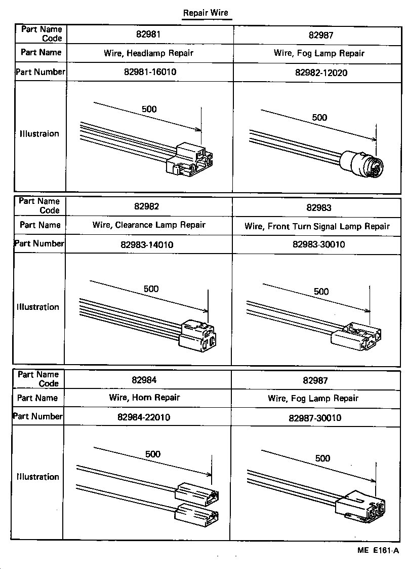 82113-30282 WIRE, ENGINE ROOM, NO.3 product image
