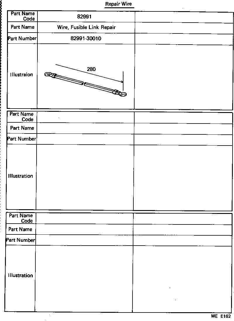 82113-30282 WIRE, ENGINE ROOM, NO.3 product image