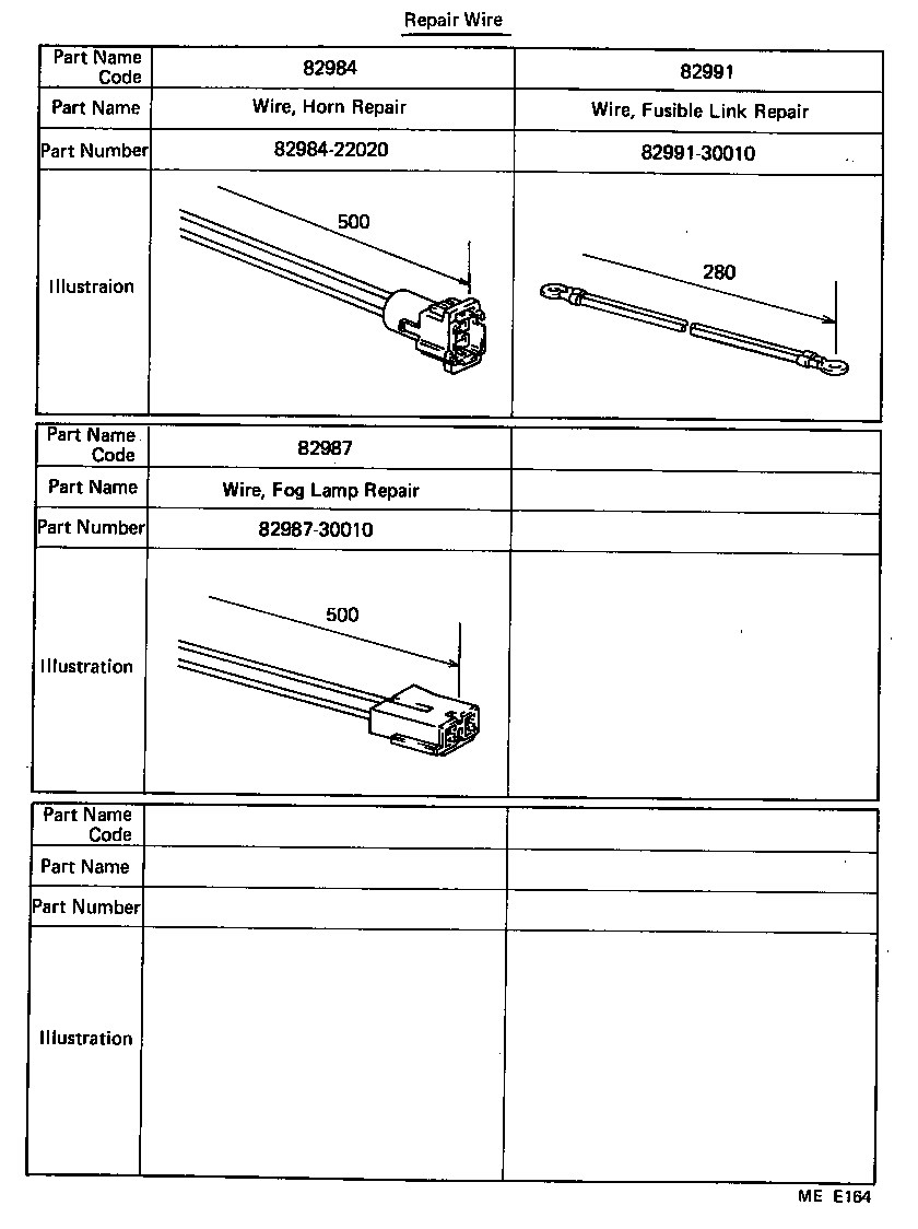 82112-30220 WIRE, ENGINE ROOM, NO.3 product image