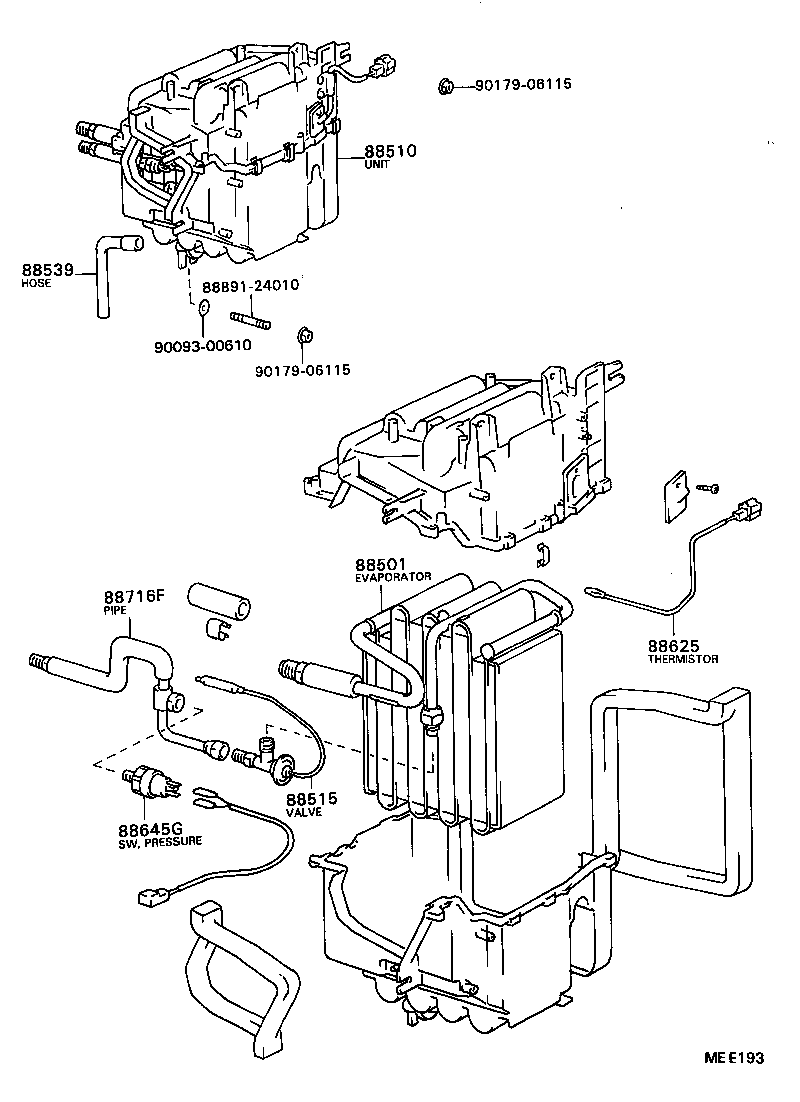 88539-20100 HOSE, COOLER UNIT DRAIN, NO.1 product image