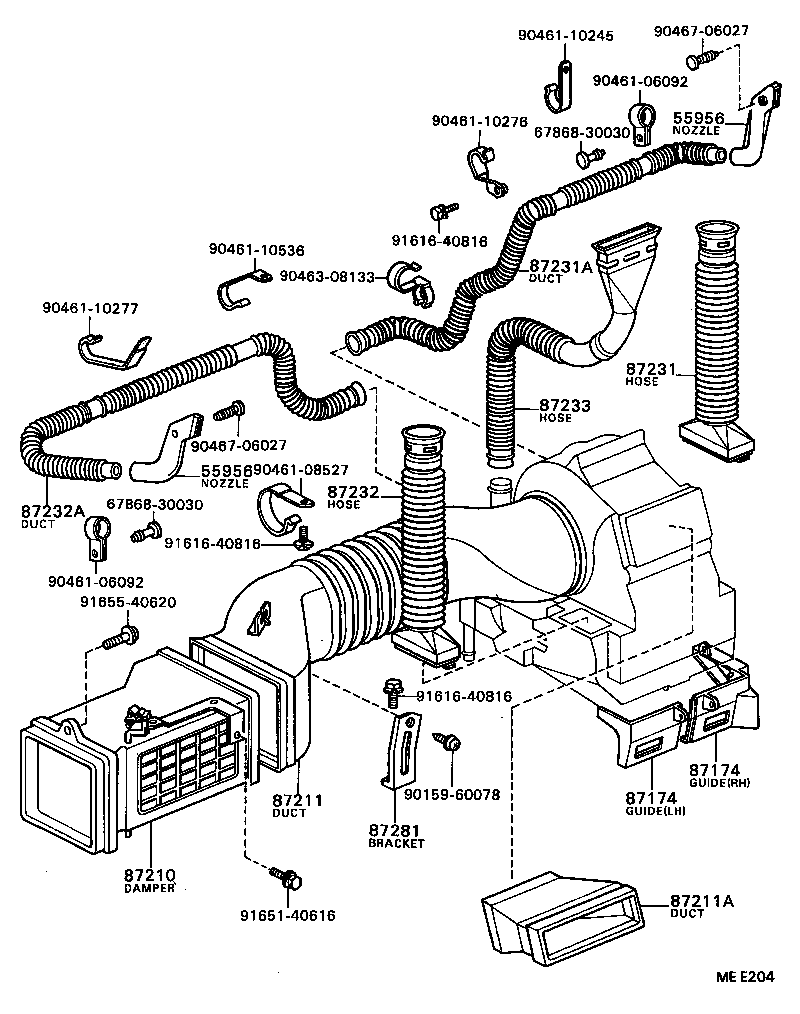 55909-95400 CABLE SUB-ASSY, TEMPERATURE DAMPER CONTROL product image