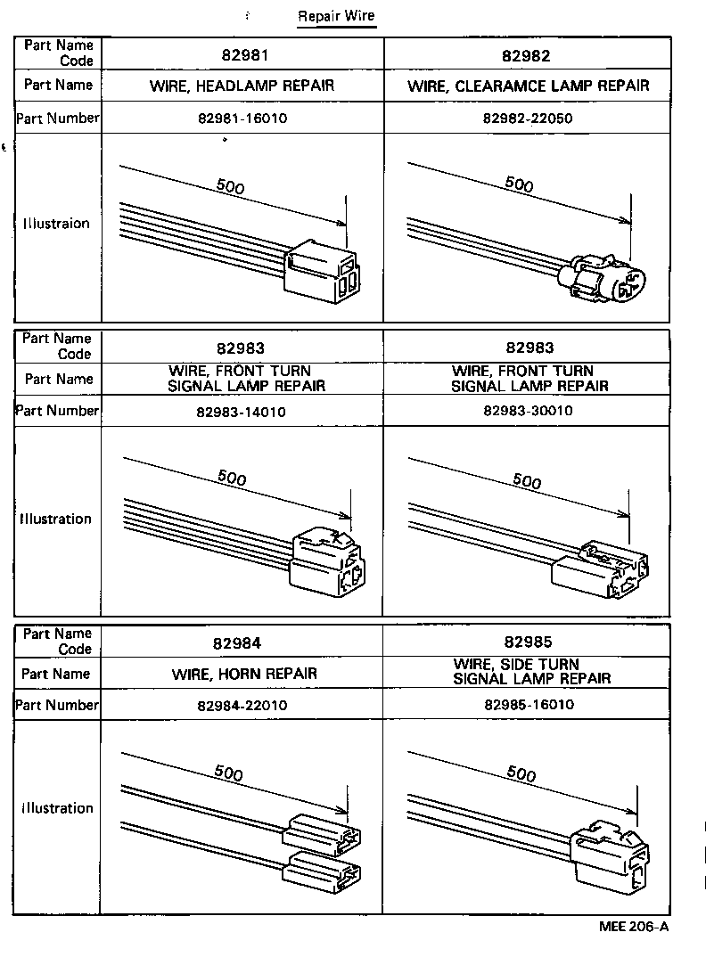 82121-20051 WIRE, ENGINE product image