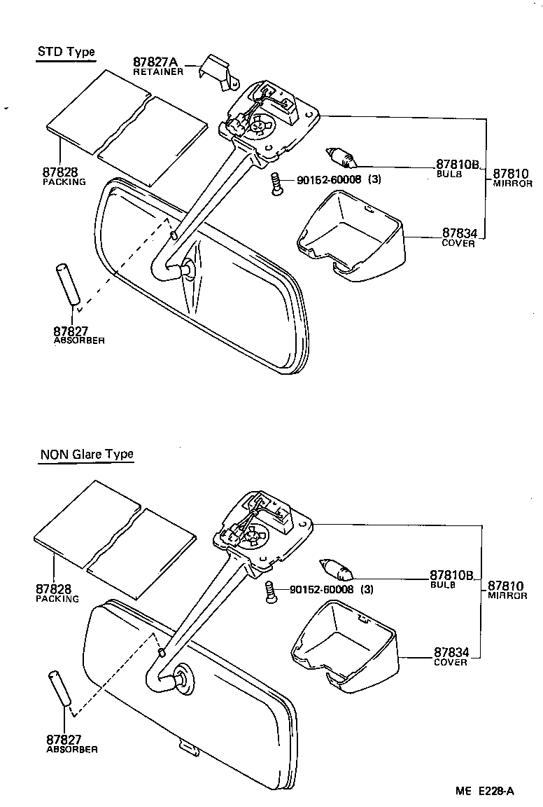 87810-95J02 MIRROR ASSY, INNER REAR VIEW product image