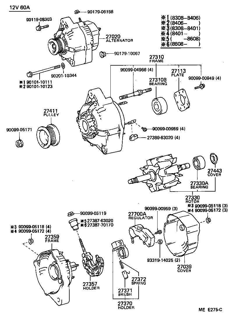 27060-16090 ALTERNATOR ASSY product image
