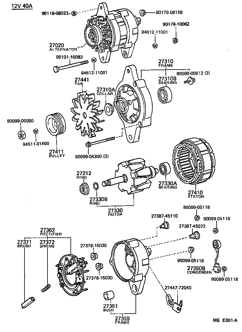 27020-64050 ALTERNATOR ASSY product image