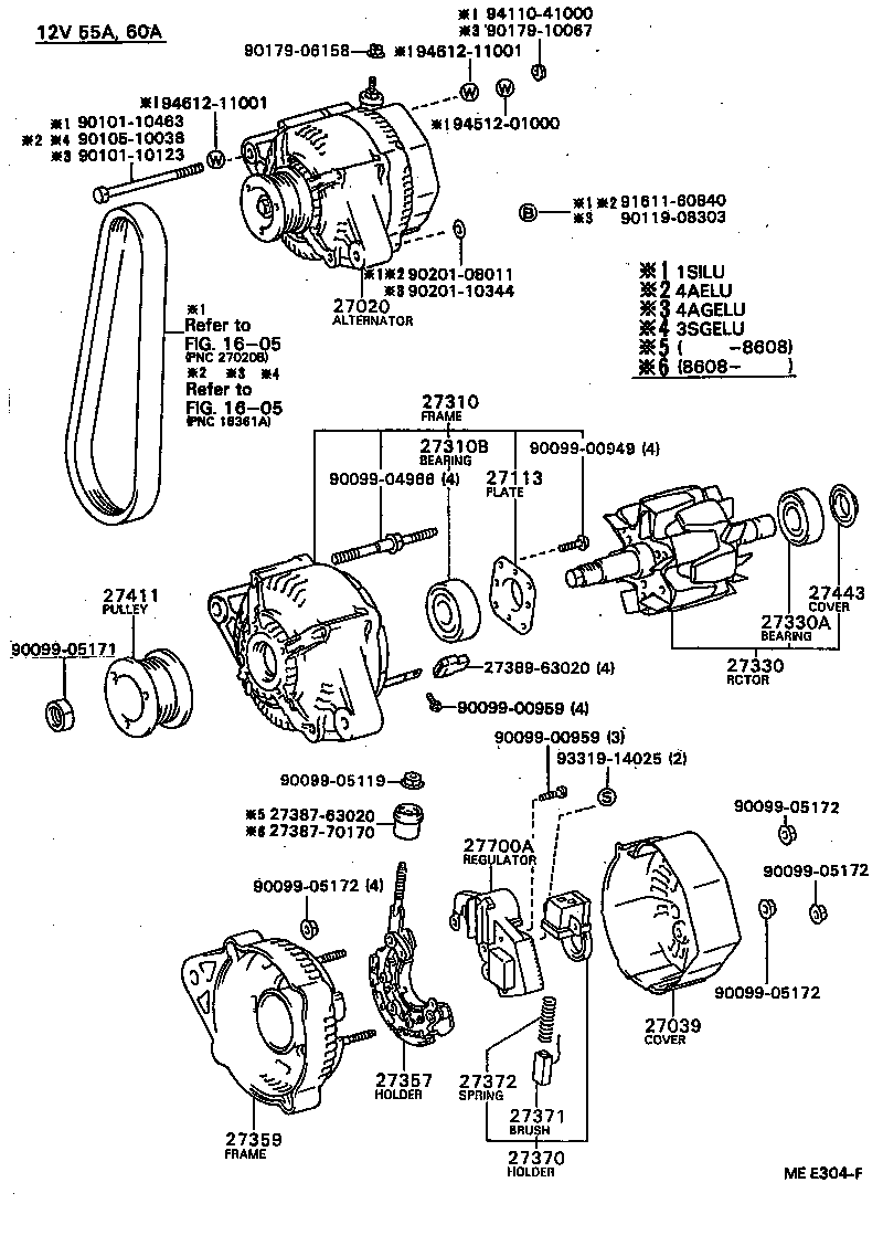 27060-16060 ALTERNATOR ASSY product image
